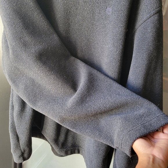 Timberland Sweater Pullover Mens Size XL Dark Gray Fleece V-Neck Logo Embroidere - Picture 9 of 12